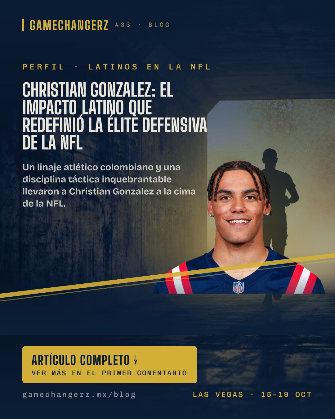Christian Gonzalez: El impacto latino que redefinió la élite defensiva de la NFL