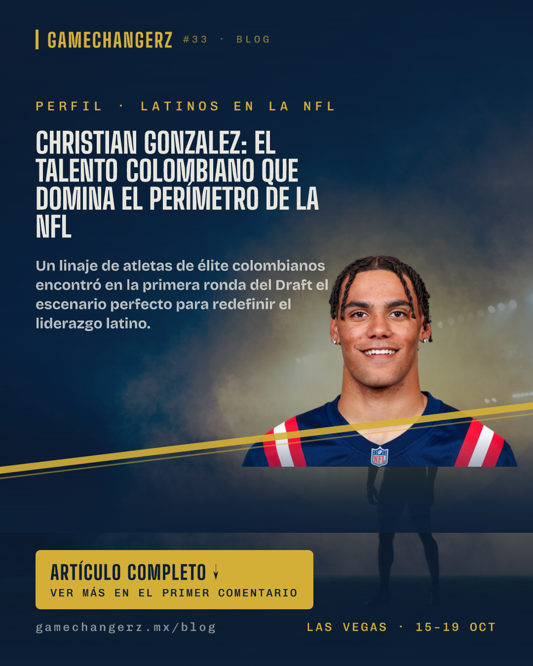Christian Gonzalez: el talento colombiano que domina el perímetro de la NFL