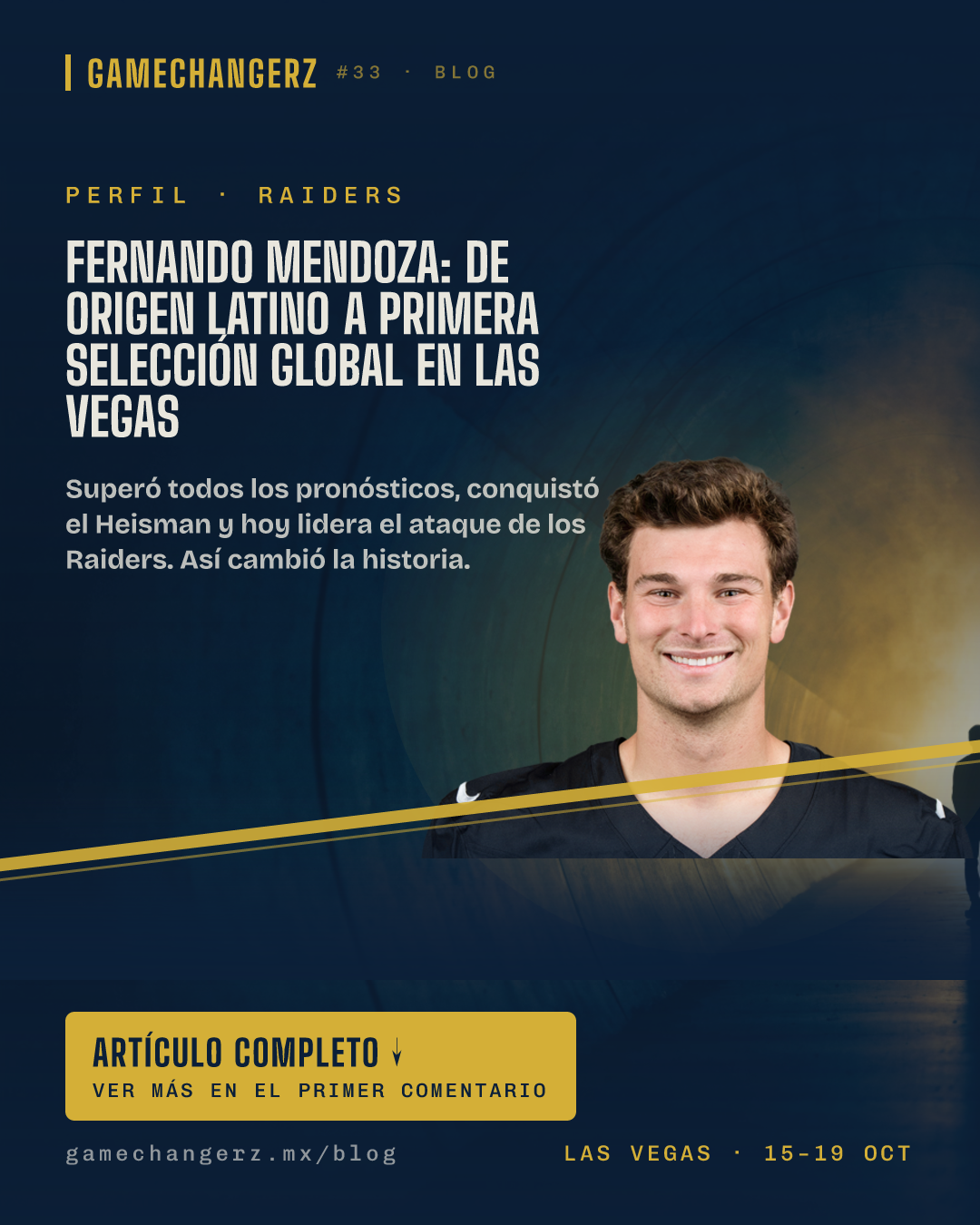 Fernando Mendoza: De origen latino a primera selección global en Las Vegas