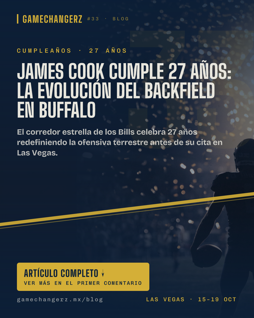 James Cook cumple 27 años: la evolución del backfield en Buffalo