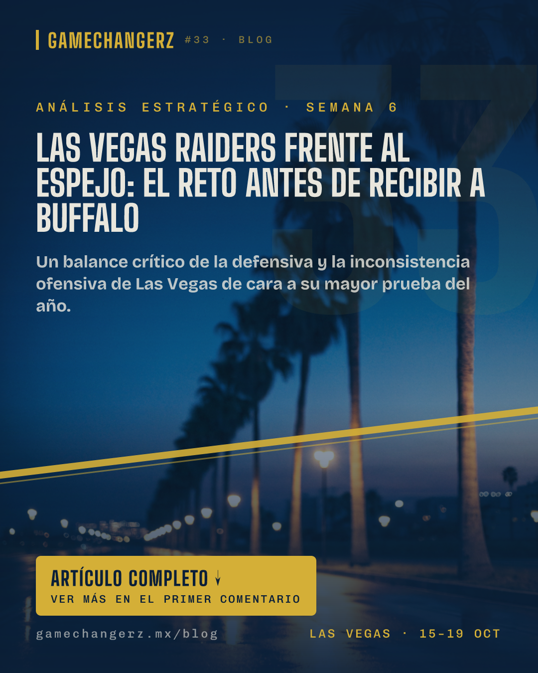 Las Vegas Raiders frente al espejo: el reto antes de recibir a Buffalo