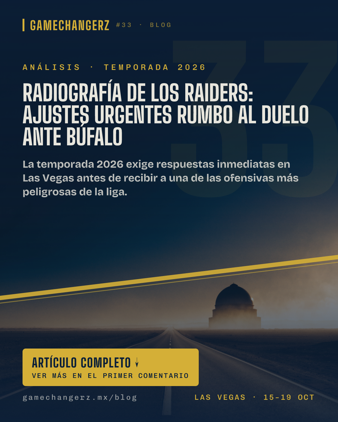 Radiografía de los Raiders: Ajustes urgentes rumbo al duelo ante Búfalo